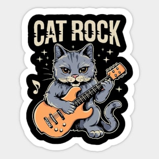 Cat rock guitarist Sticker